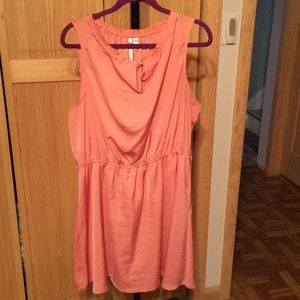 Salmon sleeveless Dress